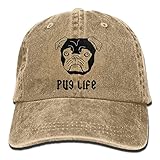 大人 デニム キャップパグ ライフ 今季最新 ウトドア レジャー・キャップ オールシーズン 紫外線対策 日よけ 小顔効果 プリント付き 無地 ベージュ