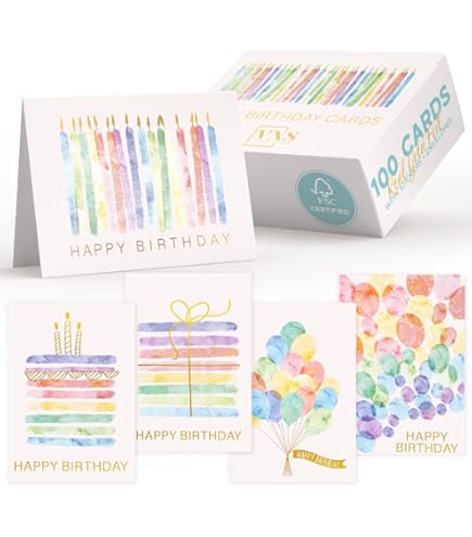 Amazon | Seymour Butz ハッピーバースデーカード 封筒付き 120枚