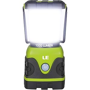 LE LEDランタン キャンプランタン 超高輝度1000ルーメン 電池式 昼白色と電球色切替 4つ点灯モード 無段階調光…