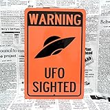 USAアルミ看板 [20x30cm] 警告！UFO目撃！
