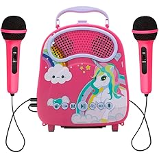 カラオケ 子供用のマイク2本 カラオケ 子供用 6歳 女の子 誕生日プレゼント携帯電話ホルダーの子供用カラオケ玩具として使用できます hoelf4rd おもちゃ Www Robotnature Com