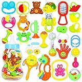 nurbo 26pcs新生児幼児赤ちゃんGirl BoyおもちゃRattles Developmental Musical Toy Set with Feeding Bottle