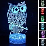 3d Night Light Illusion LEDデスクテーブルランプ7色タッチランプFamily HolidayギフトホームオフィスChildrenroomテーマデコレーションKiddieキッズ