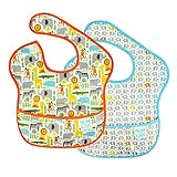 Bumkins Petit Collage Super Bib, Safari Set, 2 Count by Bumkins [並行輸入品]