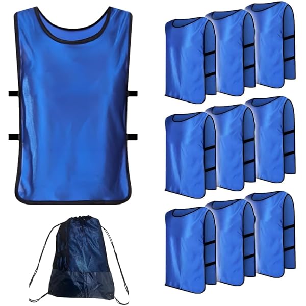 Amazon.co.jp: [ZERONOWA] ビブス 大人用 無地 10枚セット 男女兼用