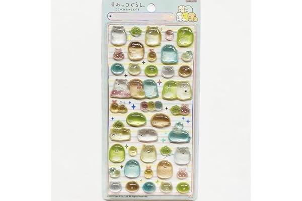 Winnges 3D立体シール可愛いデコレーション1枚セッ,携帯電話飾り用 DIY用 手帳用 貼り付け可能 手芸用品大容量 スマホケース 手帳 diy (D2)