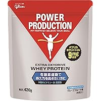 江崎グリコ パワープロダクション エキストラ オキシドライブプロテイン グレープフルーツ味 420g【使用目安 約14食分】有酸素運動で持久力を高めたい方に 9種のビタミン 鉄配合