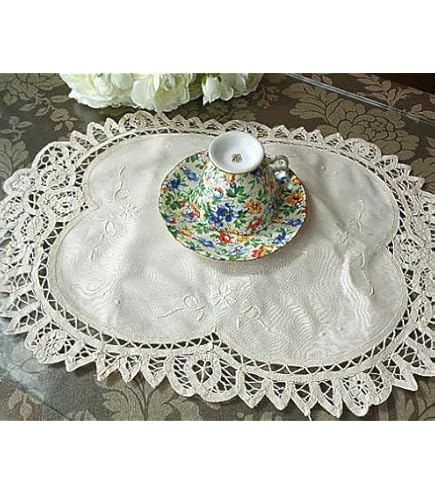 Amazon｜ドイリー レース 刺繍 ドイリー レース 敷物 長方形 花瓶敷き