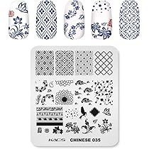 Amazon.co.jp: KADS ネイルアートスタンピングプレート 蓮、飛鳥、雲