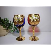 Amazon.co.jp: MURANO GLASS ムラーノ ベネチアングラス ワイングラス 