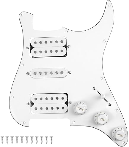 LT Easiyl 1 Pickguard Blanc à 3 Couches Compatible Avec Gibson Flying V Neck Adjusting Rod Cover Guitar Accessories White Black