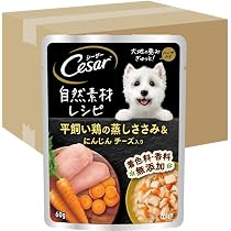 Amazon.co.jp: シーザー パウチ 成犬用 自然素材レシピ 無添加 60g×160