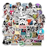 50枚forスターウォーズステッカーセットおしゃれforスターウォーズシール 防水アウトドアブランド落書きステッカー スーツケースステッカー アニメ ステッカーDIY スノーボード スーツケース ギター 車 バイク ヘルメット パソコン 携帯ノート 手作り 日記ステッカー, XQ-1012