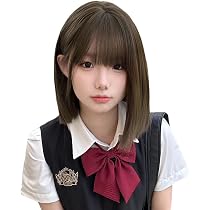 Amazon.co.jp: ORSUNCERウィッグ ボブ 茶色 フルウィッグボブ ショート