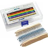 金属皮膜抵抗器 30種類 各20本入り 合計600本 10Ω~1MΩ 抵抗器キット 電子工作基本部品セット 抵抗セット 高精度 安定性能 基本部品 DIY 電子工作