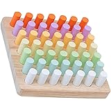 OATIPHO 1 セット 感覚玩具 カラーソーターパズル カラーペグボードおもちゃ ウォルドルフのおもちゃ ペグパズルブロック シェイプ スタッカー ブロック コンパクトなモンテッソーリのおもち