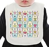 Cartoon Print ネクタイを有する有機ビブ Medium