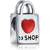 [Bling Jewelry] 幸運の方法花の買い物袋の中心の愛のクラッチの財布の懐中電信のドルの印のお金袋の魅力のビード女性のための十代の酸化させた.925の純銀製の適合ヨーロッパのブレスレット