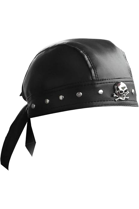 Maxam Solid Genuine Leather Skull Cap 