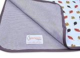 Leaves Blanket Multi Brown Organic Cotton by Penguin Organics