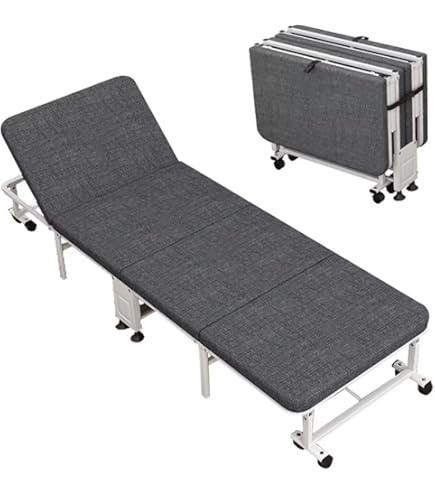 Amazon｜ZOOBLY シングル 幅90CM コンパクト三つ折り 簡易ベッド