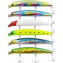 Amazon.co.jp: 【オルルド釣具】 リップレス 爆釣ミノー 12cm 18g 6色