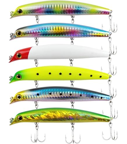 Amazon.co.jp: 【オルルド釣具】 リップレス 爆釣ミノー 12cm 18g 6色