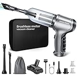 ekbas Car Vacuum 15000PA 3 IN 1 Brushless Motor Handheld Cordless Rechargeable Portable Mini Wireless Cleaner Accessories for