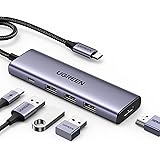 UGREEN USB C Hub, 5-in-1 USB-C Hub with 4K@60Hz HDMI, 100W Power Delivery, 3 USB-A 3.0 Data Ports, USB C Dock Adapter for Mac