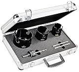 Starrett KMP03031-N 6-Piece Tungsten Carbide Tipped General Purpose MPH Hole Saw Kit with Aluminum C
