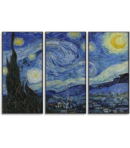Amazon.co.jp: ゴッホ アートパネル 3枚セット 飾り絵 Van Gogh