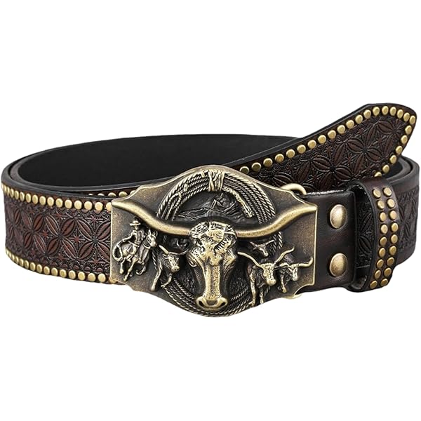 Amazon | SZYDD スカルベルト ダイヤモンド スカル バックルベルト 長