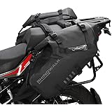 Rhinowalk オートバイサドルバッグ 防水 防振モーターサイドバッグ ショルダーバッグ オートバイパニア 28L(14L*2) ほとんどのアドベンチャー/スポーツバイクオートバイラック用 1ペア ブラック MT1428