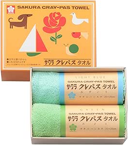 サクラクレパス クレパスタオル タオルセット ブルー CR1206-BL