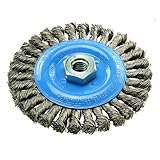 Walter 13L404 Knot-Twisted Wire Wheel Brush Threaded Hole Carbon Steel 4 Diameter 0.020 Wire Diamete