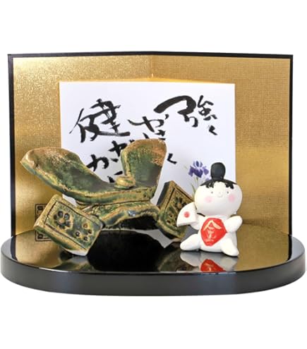 Amazon | 節句 置物 金太郎 五月人形 手造り 金太郎 熊退治 | 子供大将