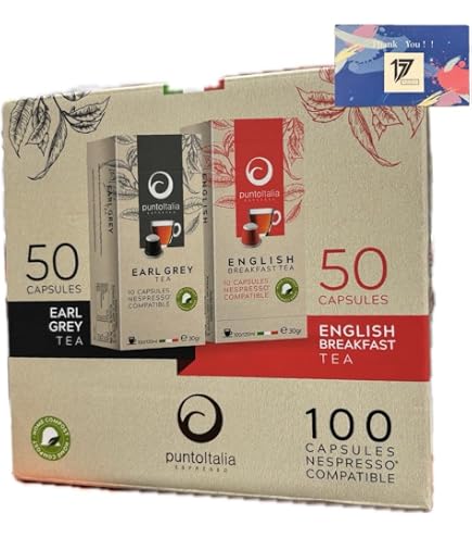 Amazon.co.jp: プントイタリア 紅茶 ネスプレッソ互換カプセル 100個