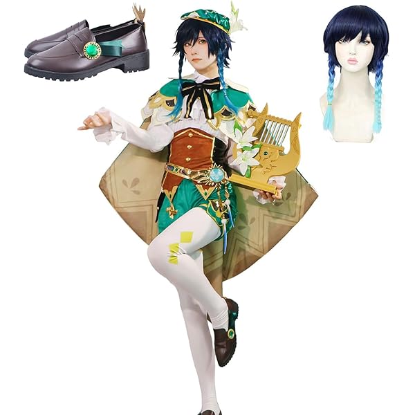 Amazon.co.jp: [BBTT] 原神 主人公 空 (岩) コスプレ 衣装+ウィッグ(靴