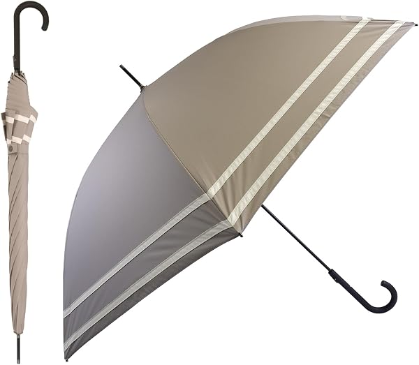 macocca(マコッカ) 完全遮光 晴雨兼用 UVカット 100% 軽量スリム ジャンプ傘 親骨58cm 日傘 雨傘 レディース メンズ 遮蔽 撥水 - 1