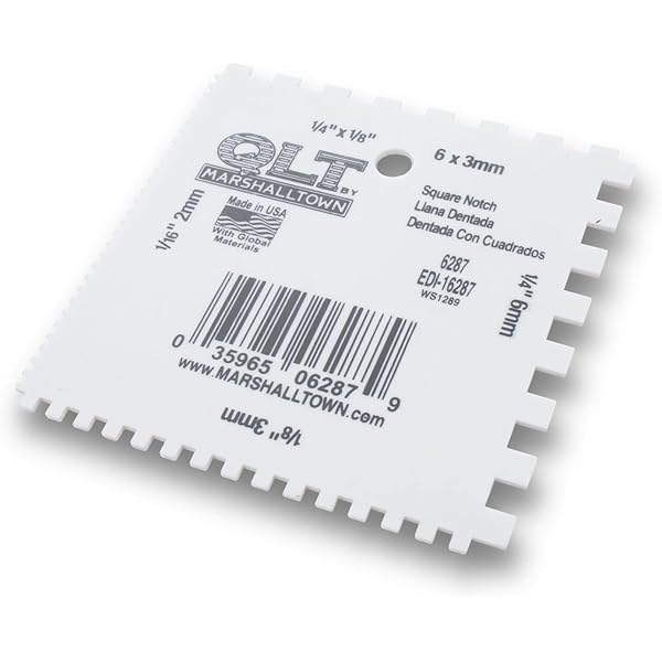 Adhesive Spreader Spreader for Ceramic Tile 1/4 Tooth Yellow 3 Online