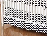 SheetWorld - MINI Crib Skirt (24 x 39) - Navy Chevron Zigzag - Made In USA by sheetworld