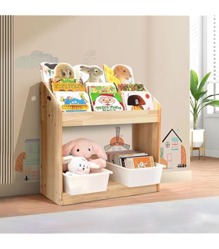 Amazon.co.jp: 木遊舎(MOKUYUSYA) 絵本棚【完成品】天然木製パイン材