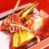 訳あり 化粧箱なし 3歳 Sサイズ 七五三 結び帯はこせこセット 日本製 高級金襴織り 朱赤地に金の桜づくし