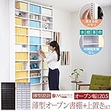 JKプラン MEMORIA 棚板が1cmピッチで可動する 薄型オープン幅120.5 上置きセット ホワイト FRM-0102SET-WH