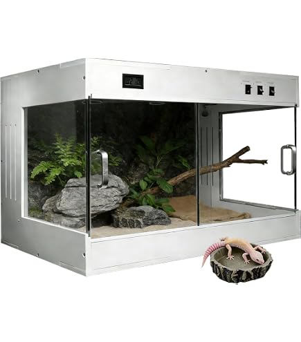 Amazon | 爬虫類 ケージ レオパ ケージ 60x40x40cm 木製飼育ケージ