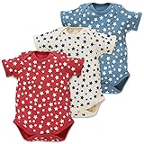 西松屋 [EFD] 3枚組半袖ショルダーロンパース肌着（星） 【70cm・80cm・90cm・95cm】　70