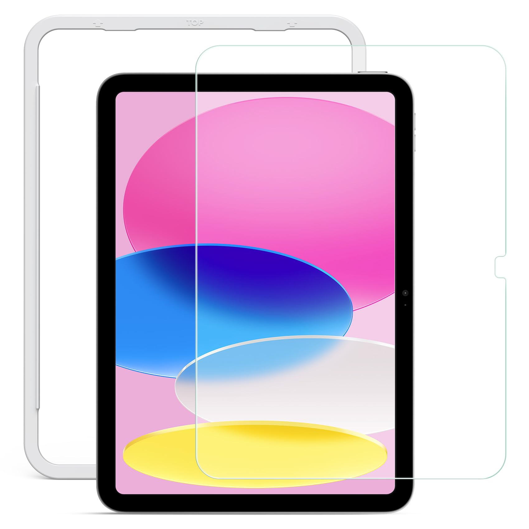 NIMASO ガラスフィルム iPad 第11世代(A16)11インチ 2025用/iPad 第10世代(10.9インチ)2022用 保護フィルム | 衝撃吸収 強化 ガラス 指紋防止 ガイド枠付き 11世代/10世代対応 NTB22I574