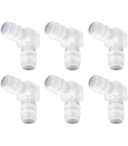 Amazon.co.jp: YIGZYCN 6個 12mm ホースジョイント L字型 90度