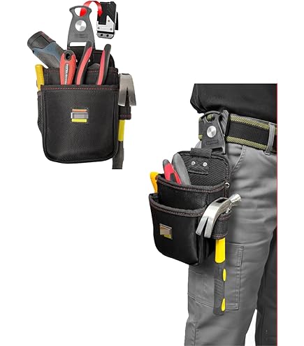 Amazon.co.jp: K-WORK カワタッチ工具差し付き腰袋 赤x黒 PW-52 [安全