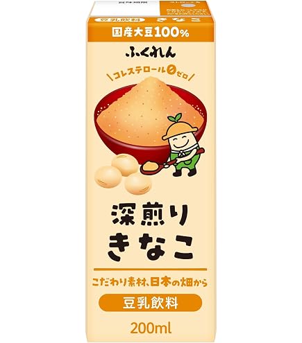 Amazon.co.jp: キッコーマン 豆乳飲料 きなこ 200ml 紙パック 18本×3